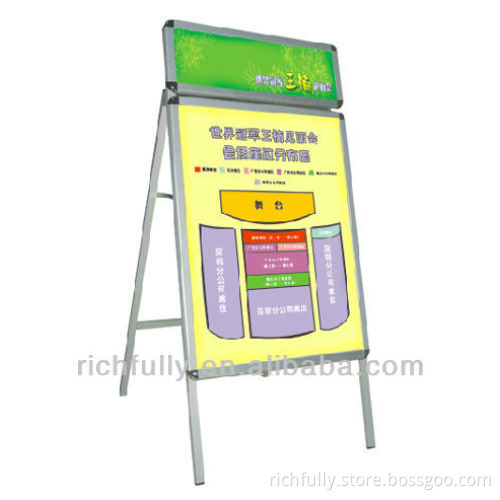 Folding Single-side Aluminum Poster Board Rack with picture printed